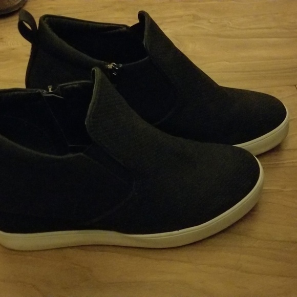 Ermonn Shoes - Black sneaker wedges